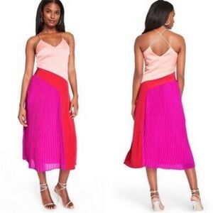 NWT Cushnie X Target Collab Blush Combo Pleated Dress Size 10